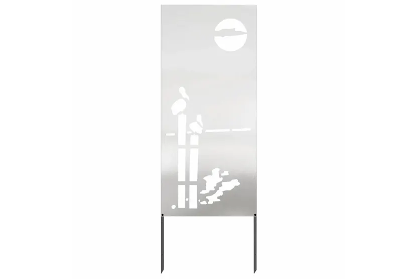Garden Privacy Screen Silver 50 X140cm Stainless Steel Garden Privacy Screen Silver 50 X140cm Stainless Steel