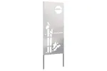 Garden Privacy Screen Silver 50 X140cm Stainless Steel Garden Privacy Screen Silver 50 X140cm Stainless Steel