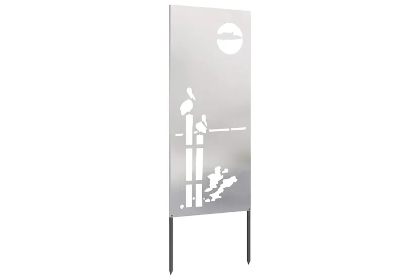 Garden Privacy Screen Silver 50 X140cm Stainless Steel Garden Privacy Screen Silver 50 X140cm Stainless Steel