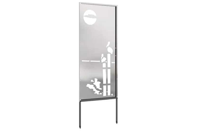 Garden Privacy Screen Silver 50 X140cm Stainless Steel Garden Privacy Screen Silver 50 X140cm Stainless Steel
