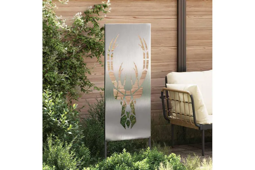 Garden Privacy Screen Silver 50 X140cm Stainless Steel Garden Privacy Screen Silver 50 X140cm Stainless Steel