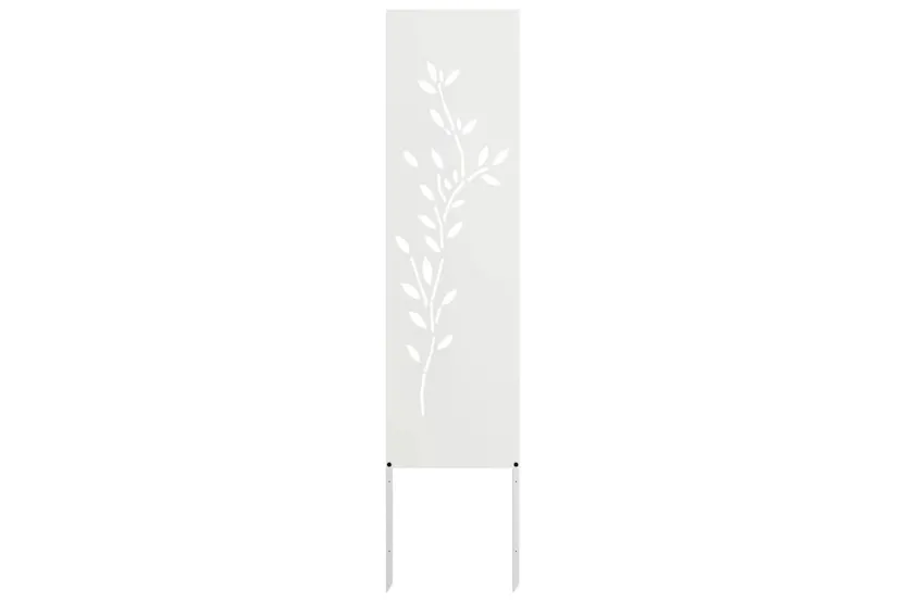 Garden Privacy Screen White 32 X140cm Cold-rolled Steel Garden Privacy Screen White 32 X140cm Cold-rolled Steel