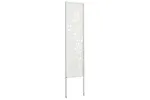Garden Privacy Screen White 32 X140cm Cold-rolled Steel Garden Privacy Screen White 32 X140cm Cold-rolled Steel