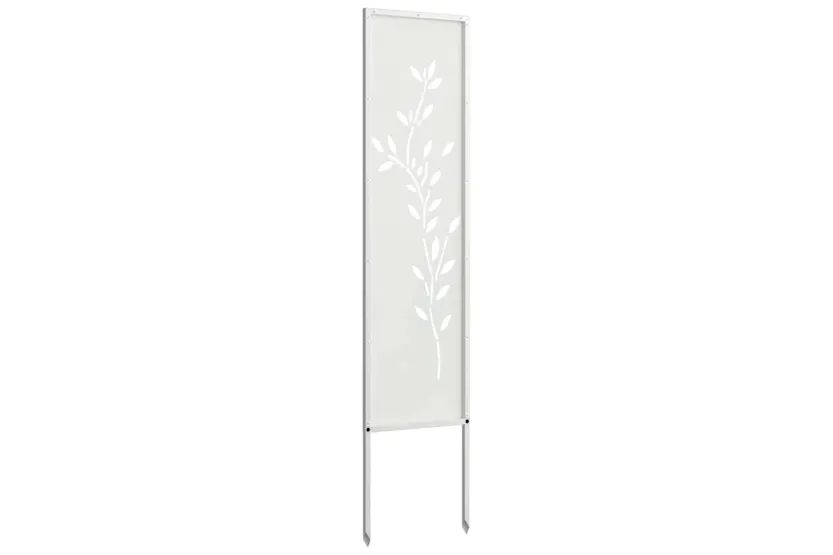 Garden Privacy Screen White 32 X140cm Cold-rolled Steel Garden Privacy Screen White 32 X140cm Cold-rolled Steel