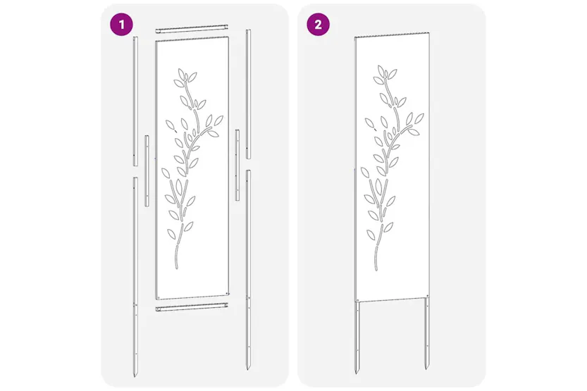 Garden Privacy Screen White 32 X140cm Cold-rolled Steel Garden Privacy Screen White 32 X140cm Cold-rolled Steel