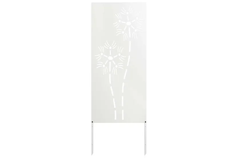 Garden Privacy Screen White 50 X140cm Cold-rolled Steel Garden Privacy Screen White 50 X140cm Cold-rolled Steel