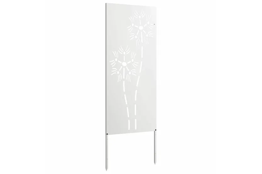 Garden Privacy Screen White 50 X140cm Cold-rolled Steel Garden Privacy Screen White 50 X140cm Cold-rolled Steel