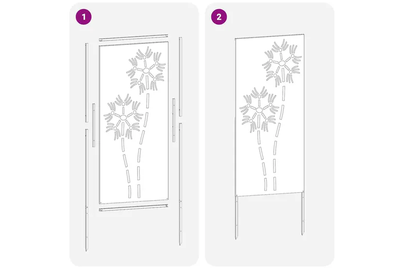 Garden Privacy Screen White 50 X140cm Cold-rolled Steel Garden Privacy Screen White 50 X140cm Cold-rolled Steel