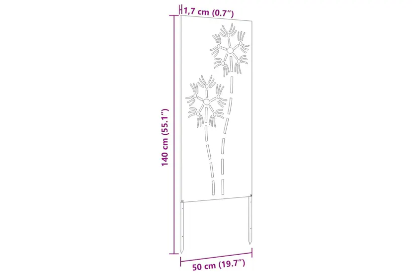 Garden Privacy Screen White 50 X140cm Cold-rolled Steel Garden Privacy Screen White 50 X140cm Cold-rolled Steel