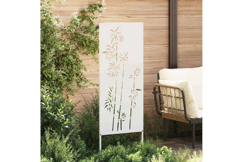 Garden Privacy Screen White 50 X140cm Cold-rolled Steel Garden Privacy Screen White 50 X140cm Cold-rolled Steel