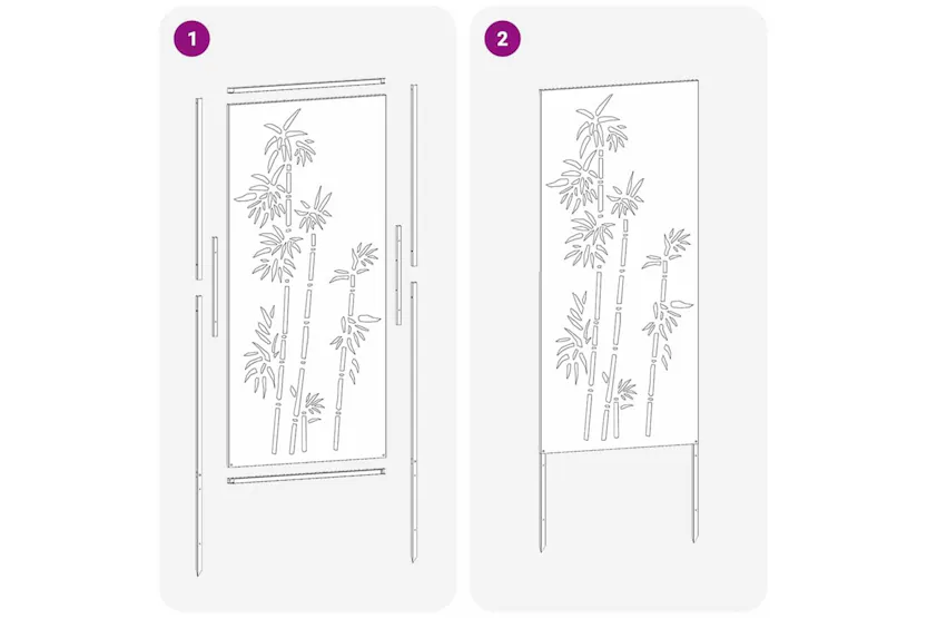 Garden Privacy Screen White 50 X140cm Cold-rolled Steel Garden Privacy Screen White 50 X140cm Cold-rolled Steel