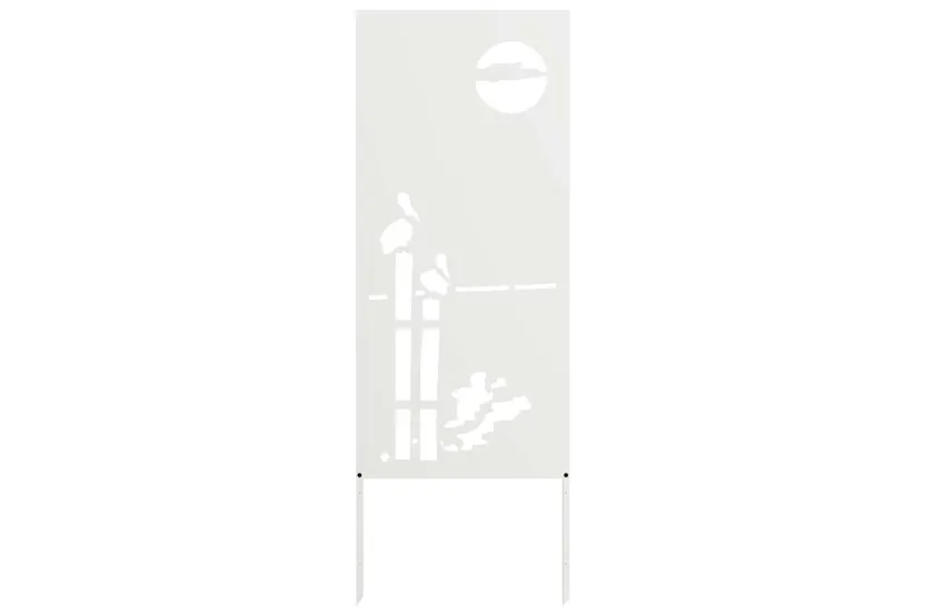 Garden Privacy Screen White 50 X140cm Cold-rolled Steel Garden Privacy Screen White 50 X140cm Cold-rolled Steel