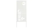 Garden Privacy Screen White 50 X140cm Cold-rolled Steel Garden Privacy Screen White 50 X140cm Cold-rolled Steel