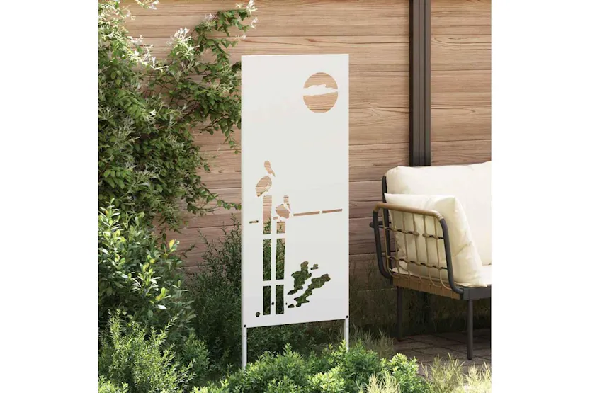 Garden Privacy Screen White 50 X140cm Cold-rolled Steel Garden Privacy Screen White 50 X140cm Cold-rolled Steel