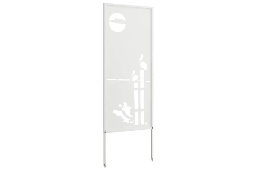 Garden Privacy Screen White 50 X140cm Cold-rolled Steel Garden Privacy Screen White 50 X140cm Cold-rolled Steel