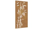 Garden Wall Decoration 105x55 Cm Corten Steel Bamboo Design Garden Wall Decoration 105x55 Cm Corten Steel Bamboo Design