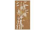 Garden Wall Decoration 105x55 Cm Corten Steel Bamboo Design Garden Wall Decoration 105x55 Cm Corten Steel Bamboo Design