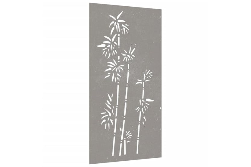 Garden Wall Decoration 105x55 Cm Corten Steel Bamboo Design Garden Wall Decoration 105x55 Cm Corten Steel Bamboo Design