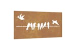 Garden Wall Decoration 105x55 Cm Corten Steel Bird Design Garden Wall Decoration 105x55 Cm Corten Steel Bird Design