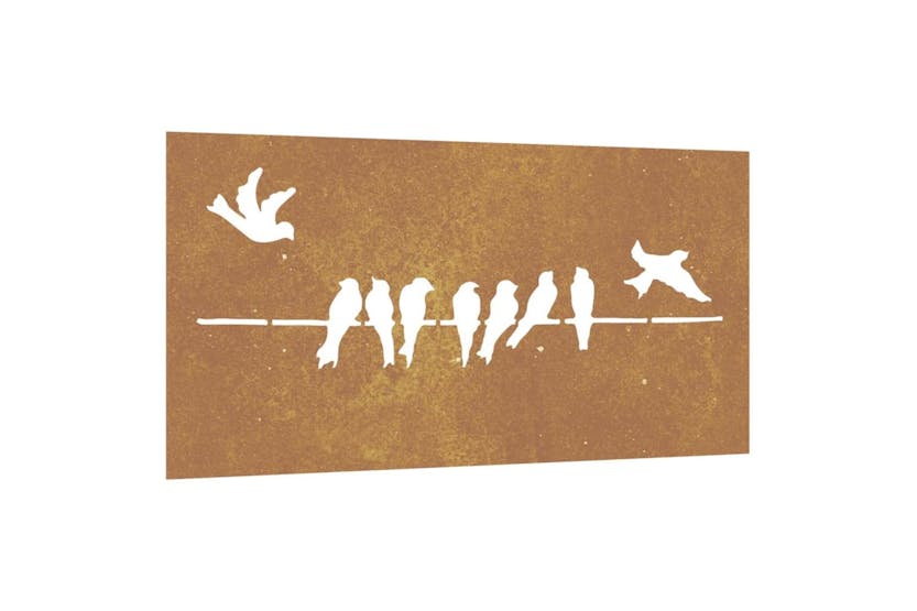 Garden Wall Decoration 105x55 Cm Corten Steel Bird Design Garden Wall Decoration 105x55 Cm Corten Steel Bird Design