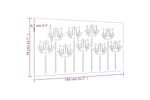 Garden Wall Decoration 105x55 Cm Corten Steel Flower Design Garden Wall Decoration 105x55 Cm Corten Steel Flower Design
