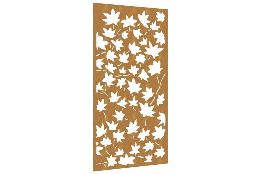 Garden Wall Decoration 105x55 Cm Corten Steel Maple Leaf Design Garden Wall Decoration 105x55 Cm Corten Steel Maple Leaf Design