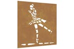 Garden Wall Decoration 55x55 Cm Corten Steel Ballet Dancer Design Garden Wall Decoration 55x55 Cm Corten Steel Ballet Dancer Design