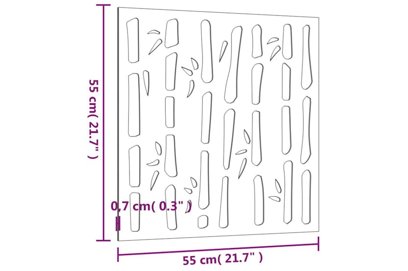 Garden Wall Decoration 55x55 Cm Corten Steel Bamboo Design Garden Wall Decoration 55x55 Cm Corten Steel Bamboo Design