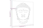 Garden Wall Decoration 55x55 Cm Corten Steel Buddha Head Design Garden Wall Decoration 55x55 Cm Corten Steel Buddha Head Design