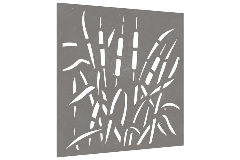 Garden Wall Decoration 55x55 Cm Corten Steel Grass Design Garden Wall Decoration 55x55 Cm Corten Steel Grass Design