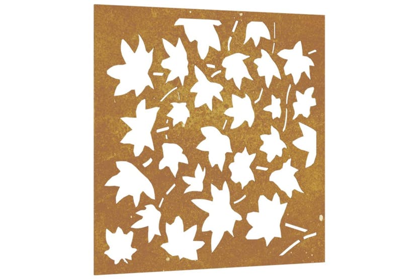 Garden Wall Decoration 55x55 Cm Corten Steel Maple Leaf Design Garden Wall Decoration 55x55 Cm Corten Steel Maple Leaf Design