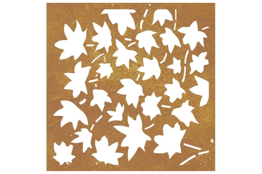 Garden Wall Decoration 55x55 Cm Corten Steel Maple Leaf Design Garden Wall Decoration 55x55 Cm Corten Steel Maple Leaf Design