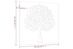 Garden Wall Decoration 55x55 Cm Corten Steel Tree Design Garden Wall Decoration 55x55 Cm Corten Steel Tree Design