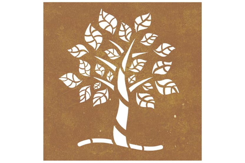 Garden Wall Decoration 55x55 Cm Corten Steel Tree Design Garden Wall Decoration 55x55 Cm Corten Steel Tree Design