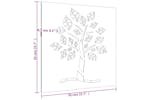Garden Wall Decoration 55x55 Cm Corten Steel Tree Design Garden Wall Decoration 55x55 Cm Corten Steel Tree Design
