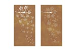 Garden Wall Decorations 2pcs 105x55cm Corten Steel Flower Design Garden Wall Decorations 2pcs 105x55cm Corten Steel Flower Design