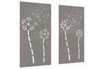 Garden Wall Decorations 2pcs 105x55cm Corten Steel Flower Design Garden Wall Decorations 2pcs 105x55cm Corten Steel Flower Design