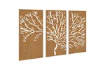 Garden Wall Decorations 3 Pcs 105x55 Cm Corten Steel Tree Design Garden Wall Decorations 3 Pcs 105x55 Cm Corten Steel Tree Design