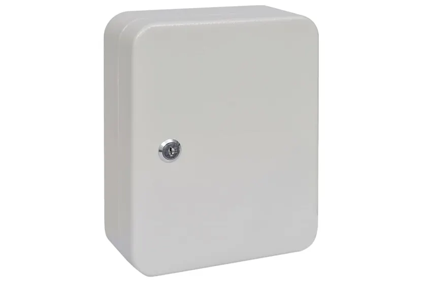 Key Box With Lock White 20 X 75 X 25 Cm Steel Key Box With Lock White 20 X 75 X 25 Cm Steel