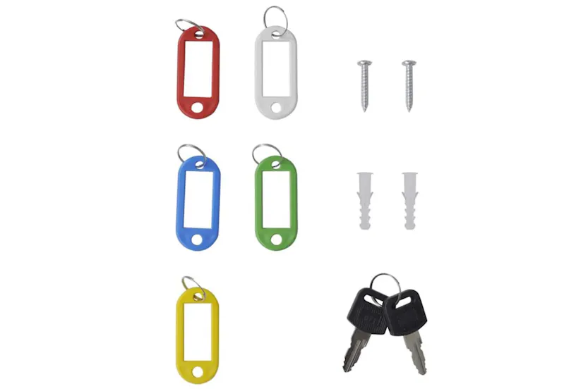 Key Box With Lock White 20 X 75 X 25 Cm Steel Key Box With Lock White 20 X 75 X 25 Cm Steel