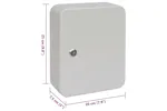 Key Box With Lock White 20 X 75 X 25 Cm Steel Key Box With Lock White 20 X 75 X 25 Cm Steel