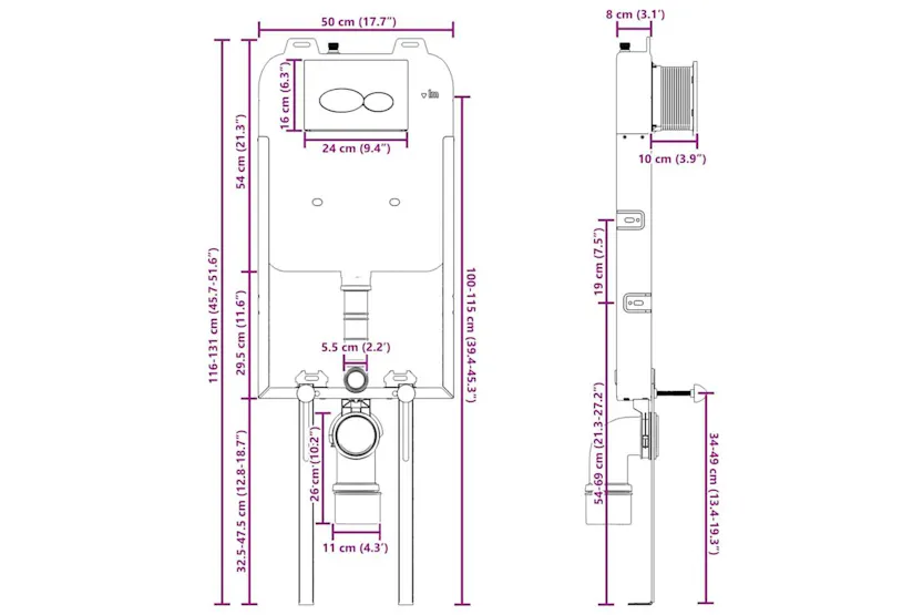 Mounting Frame White Steel Mounting Frame White Steel