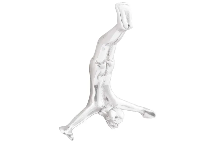 Sculpture Silver 22 X 8 X 25 Cm Aluminium Sculpture Silver 22 X 8 X 25 Cm Aluminium