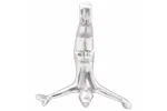 Sculpture Silver 22 X 8 X 25 Cm Aluminium Sculpture Silver 22 X 8 X 25 Cm Aluminium