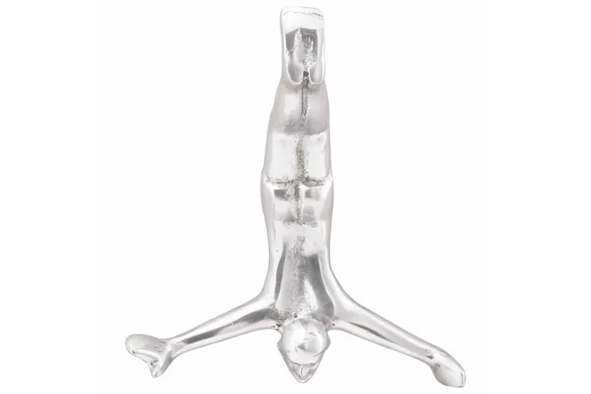 Sculpture Silver 22 X 8 X 25 Cm Aluminium Sculpture Silver 22 X 8 X 25 Cm Aluminium