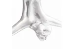 Sculpture Silver 22 X 8 X 25 Cm Aluminium Sculpture Silver 22 X 8 X 25 Cm Aluminium