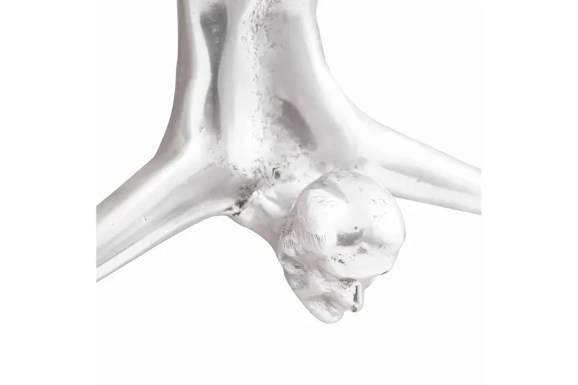 Sculpture Silver 22 X 8 X 25 Cm Aluminium Sculpture Silver 22 X 8 X 25 Cm Aluminium