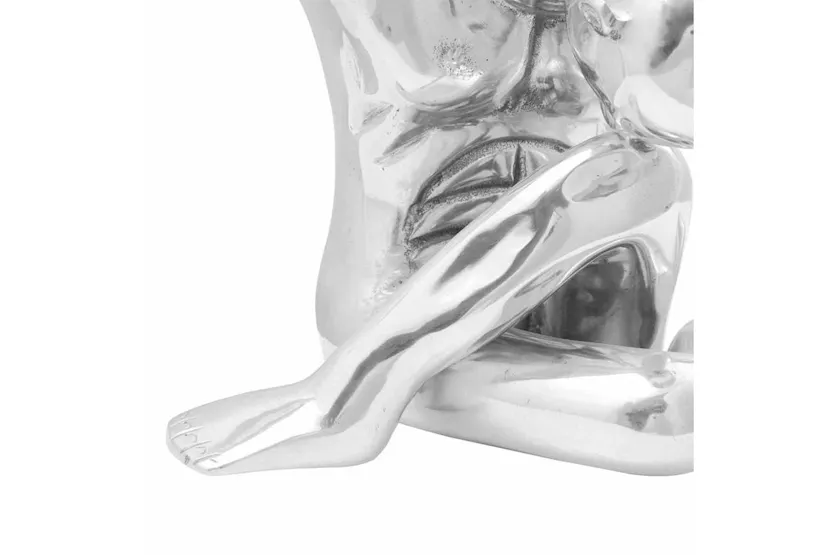 Sculpture Silver 63 X 20 X 22 Cm Aluminium Sculpture Silver 63 X 20 X 22 Cm Aluminium