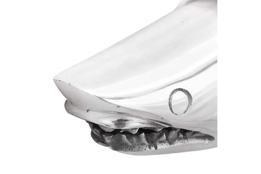Sculpture Silver 68 X 20 X 24 Cm Aluminium Sculpture Silver 68 X 20 X 24 Cm Aluminium