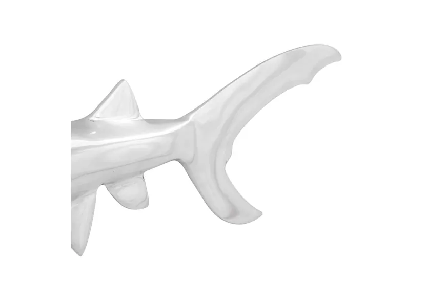 Sculpture Silver 68 X 20 X 24 Cm Aluminium Sculpture Silver 68 X 20 X 24 Cm Aluminium